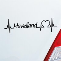 Auto Aufkleber Havelland Puls Herzschlag Fun Sticker...