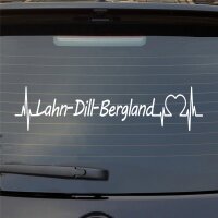Heckscheibenaufkleber Lahn-Dill-Bergland Puls Herzschlag...