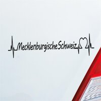 Auto Aufkleber Mecklenburgische Schweiz Puls Herzschlag...