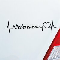 Auto Aufkleber Niederlausitz Puls Herzschlag Fun Sticker...