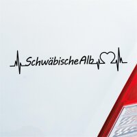 Auto Aufkleber Schwäbische Alb Puls Herzschlag Fun...