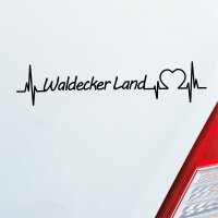 Auto Aufkleber Waldecker Land Puls Herzschlag Fun Sticker Heckscheibenaufkleber Autoaufkleber mit Ferien Region Motiv