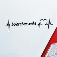 Auto Aufkleber Westerwald Puls Herzschlag Fun Sticker...
