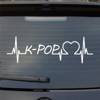 Heckscheibenaufkleber K-POP Puls Herzschlag Fun Sticker Auto-Aufkleber mit Musik Motiv