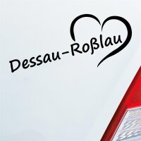 Auto Aufkleber Dessau-Roßlau Herz Stadt City Liebe 18,5x8 cm