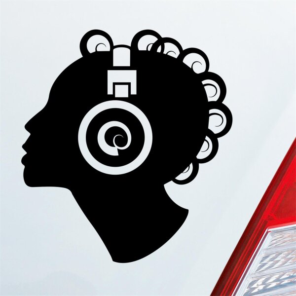 Djane Musik DJ Music Auto Aufkleber Sticker Heckscheibenaufkleber