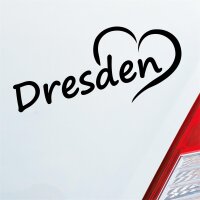 Auto Aufkleber Dresden Herz Stadt City Liebe Love Heimat...