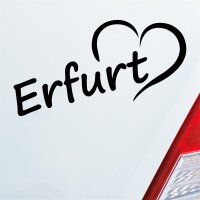 Auto Aufkleber Erfurt Herz Stadt City Liebe Love Heimat...