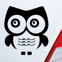 Eule Owl Uhu Vogel Bird süß Tier Musik Auto Aufkleber Sticker Heckscheibenaufkleber