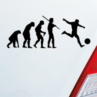 Evolution Fussball Sport Fußball Soccer Auto Aufkleber Sticker Heckscheibenaufkleber