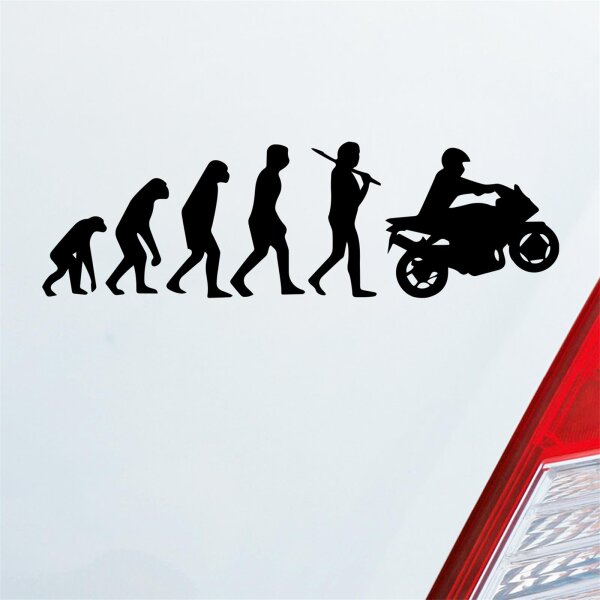 Evolution Motorrad Mopped Bike Auto Aufkleber Sticker Heckscheibenaufkleber