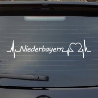 Niederbayern Puls Herzschlag Fun Sticker Auto-Aufkleber...