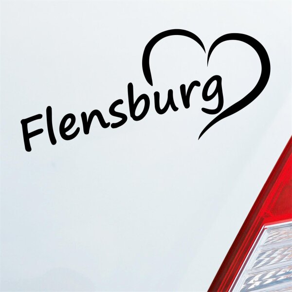 Auto Aufkleber Flensburg Herz Stadt City Liebe Love 18,5x8 cm