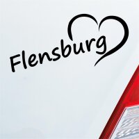 Auto Aufkleber Flensburg Herz Stadt City Liebe Love...