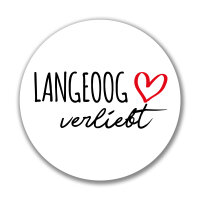Aufkleber Langeoog verliebt Sticker