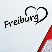 Auto Aufkleber Freiburg Herz Stadt City Liebe Love Heimat...