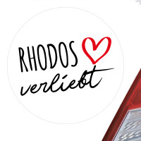 Aufkleber Rhodos verliebt Sticker