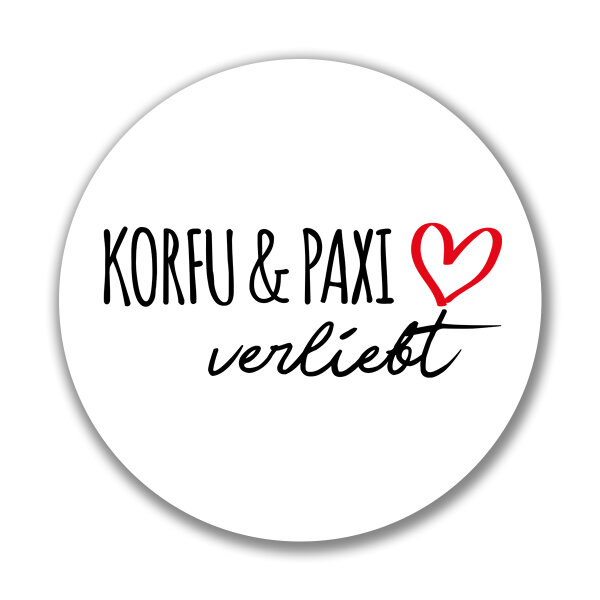 Aufkleber Korfu & Paxi verliebt Sticker