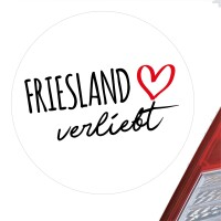 Aufkleber Friesland verliebt Sticker 10cm