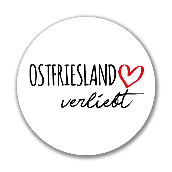 Aufkleber Ostfriesland verliebt Sticker 10cm