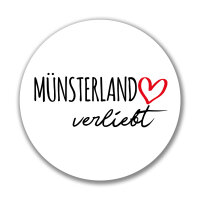 Aufkleber Münsterland verliebt Sticker 10cm