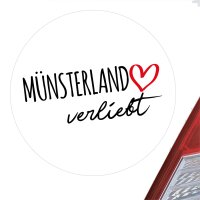 Aufkleber Münsterland verliebt Sticker 10cm