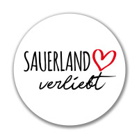 Aufkleber Sauerland verliebt Sticker 10cm