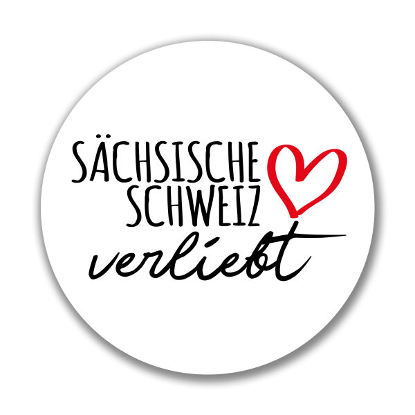 Aufkleber Sächsische Schweiz verliebt Sticker 10cm