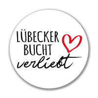 Aufkleber Lübecker Bucht verliebt Sticker 10cm