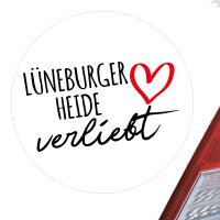Aufkleber Lüneburger Heide verliebt Sticker 10cm