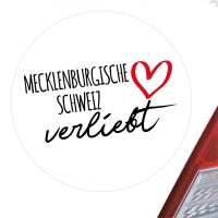 Aufkleber Mecklenburgische Schweiz verliebt Sticker 10cm