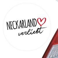 Aufkleber Neckarland verliebt Sticker 10cm
