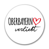 Aufkleber Oberbayern verliebt Sticker 10cm