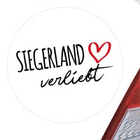 Aufkleber Siegerland verliebt Sticker 10cm