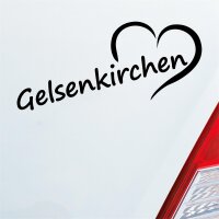 Auto Aufkleber Gelsenkirchen Schalke Herz Stadt City...