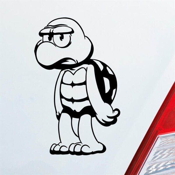 genervte Schildkröte grumpy Turtle KFZ Car Auto Aufkleber Sticker Heckscheibenaufkleber