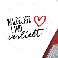 Aufkleber Waldecker Land verliebt Sticker 10cm
