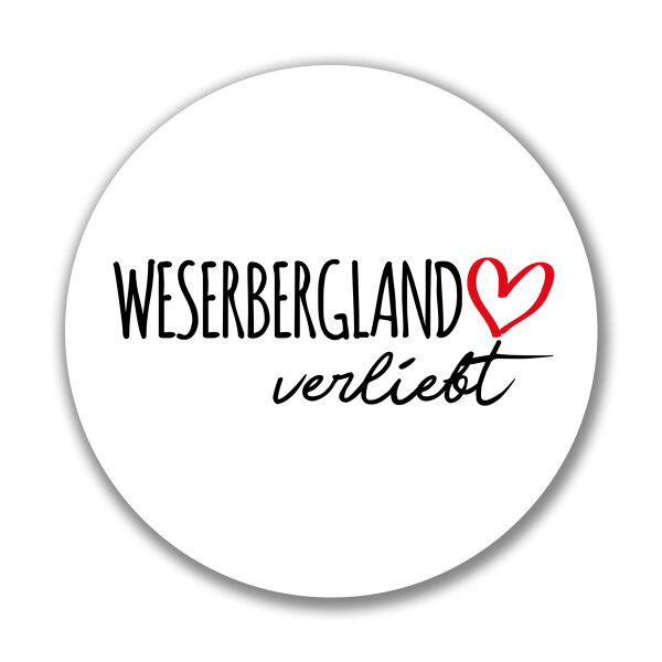 Aufkleber Weserbergland verliebt Sticker 10cm