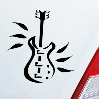 Gitarre E-Gitarre Instrument Metal Rock Auto Aufkleber Sticker Heckscheibenaufkleber