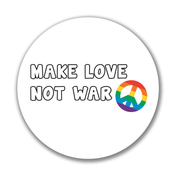 Aufkleber Make Love not War Liebe Sticker 10cm