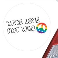 Aufkleber Make Love not War Liebe Sticker 10cm