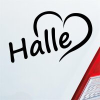 Auto Aufkleber Halle Saale Herz Stadt City Liebe Love...