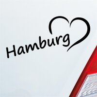 Auto Aufkleber Hamburg HH Herz Heart City Stadt Motorrad...