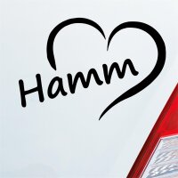Auto Aufkleber Hamm Herz Stadt City Liebe Love Heimat...