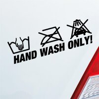 Hand Wash Only Tuning Lustig Spruch Auto Aufkleber Sticker Heckscheibenaufkleber